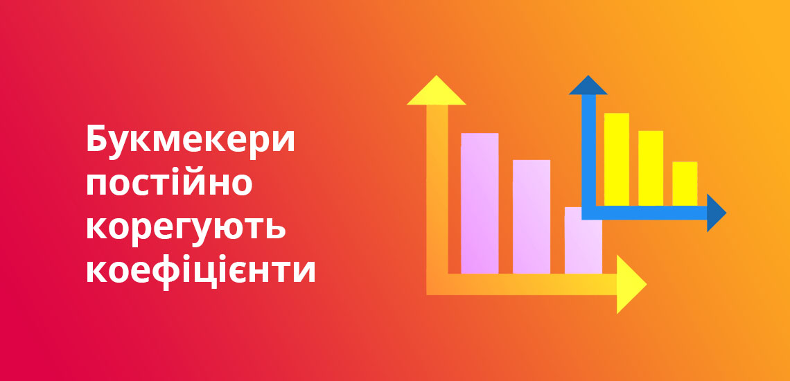 Букмекери постійно корегують коефіцієнти